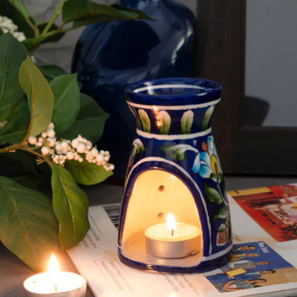 Blue Pottery Aroma Lamp – Oil Burner