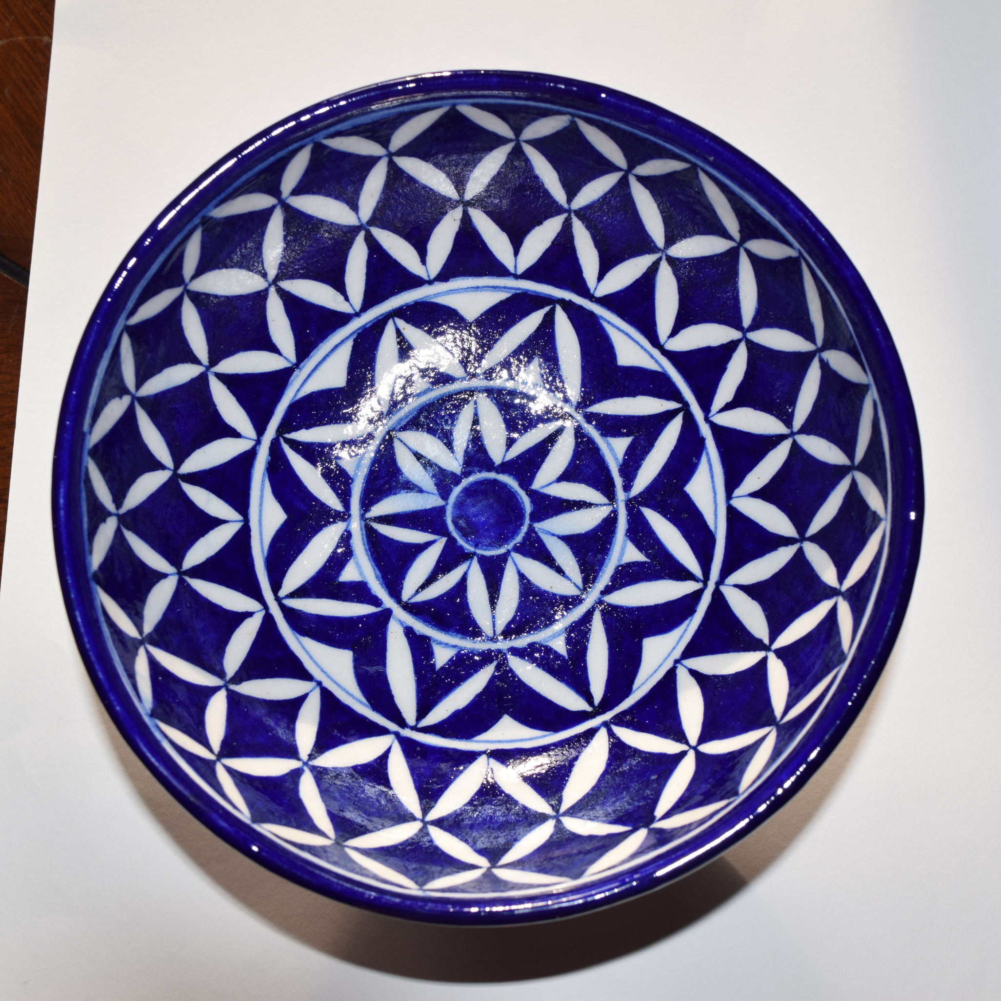 Handcrafted Blue Pottery Round Urli / Fruit Bowl