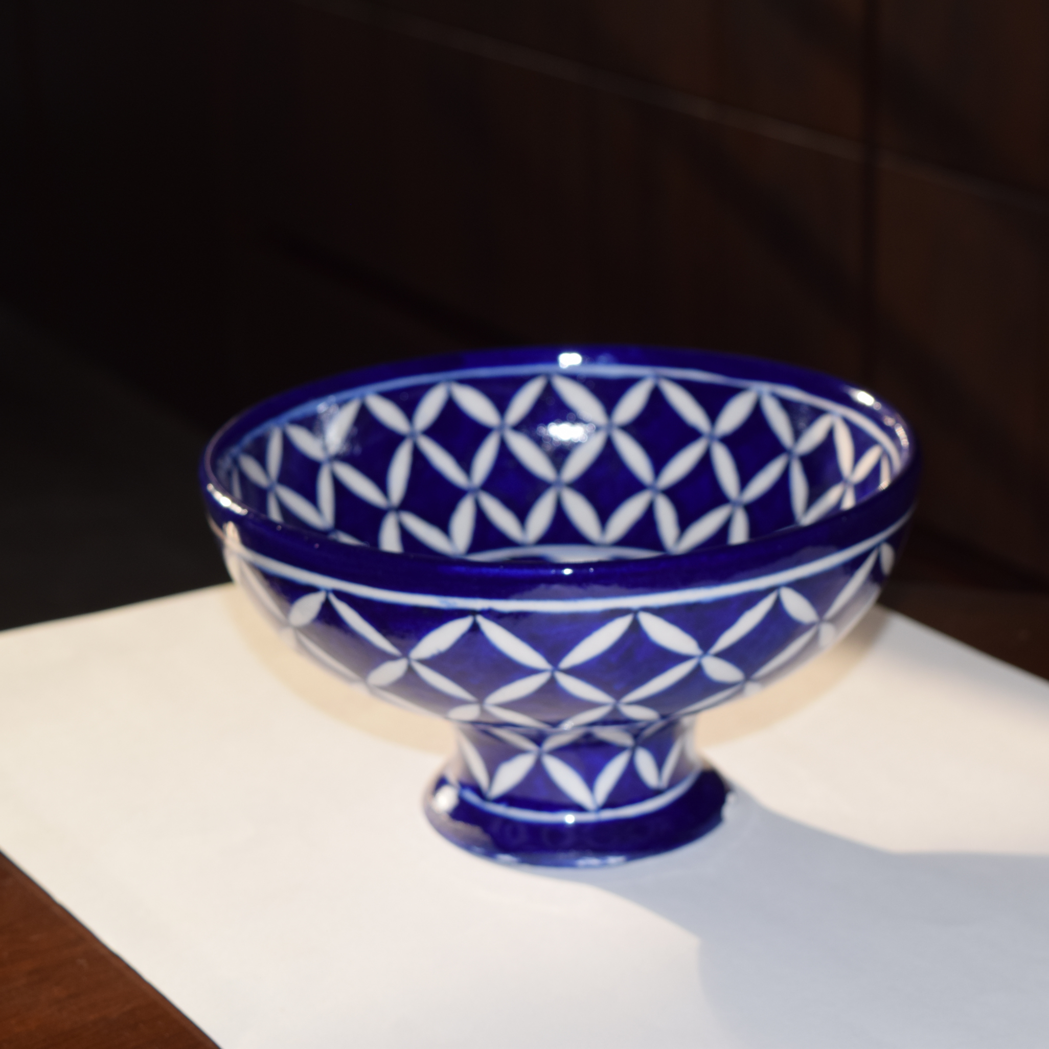 Handcrafted Blue Pottery Round Urli / Fruit Bowl