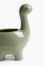 Dinosaur Ceramic Planter – Handcrafted Decorative Plant Pot