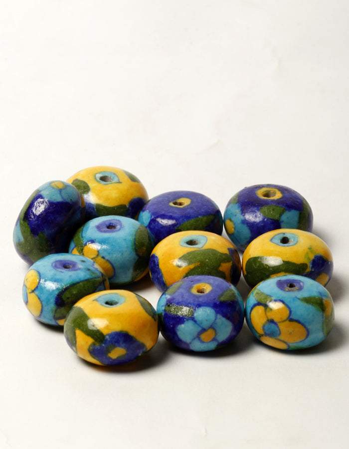 Beads - Blue Pottery Assorted (pack of 20)
