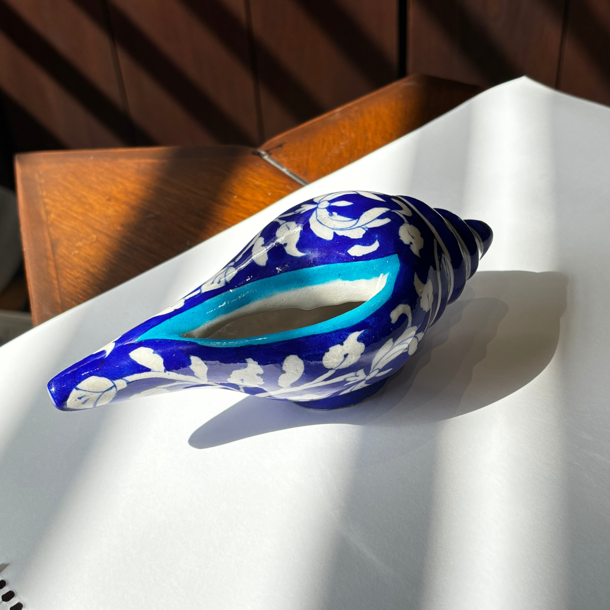 Handcrafted Blue Pottery Luxe Shank – Premium Home Décor