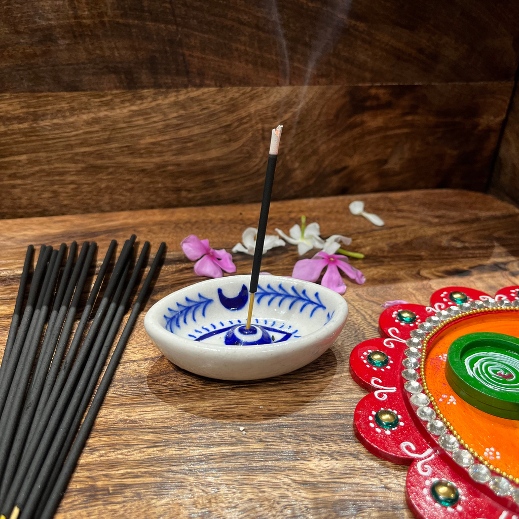Handcrafted Evil Eye Incense Stick Holder