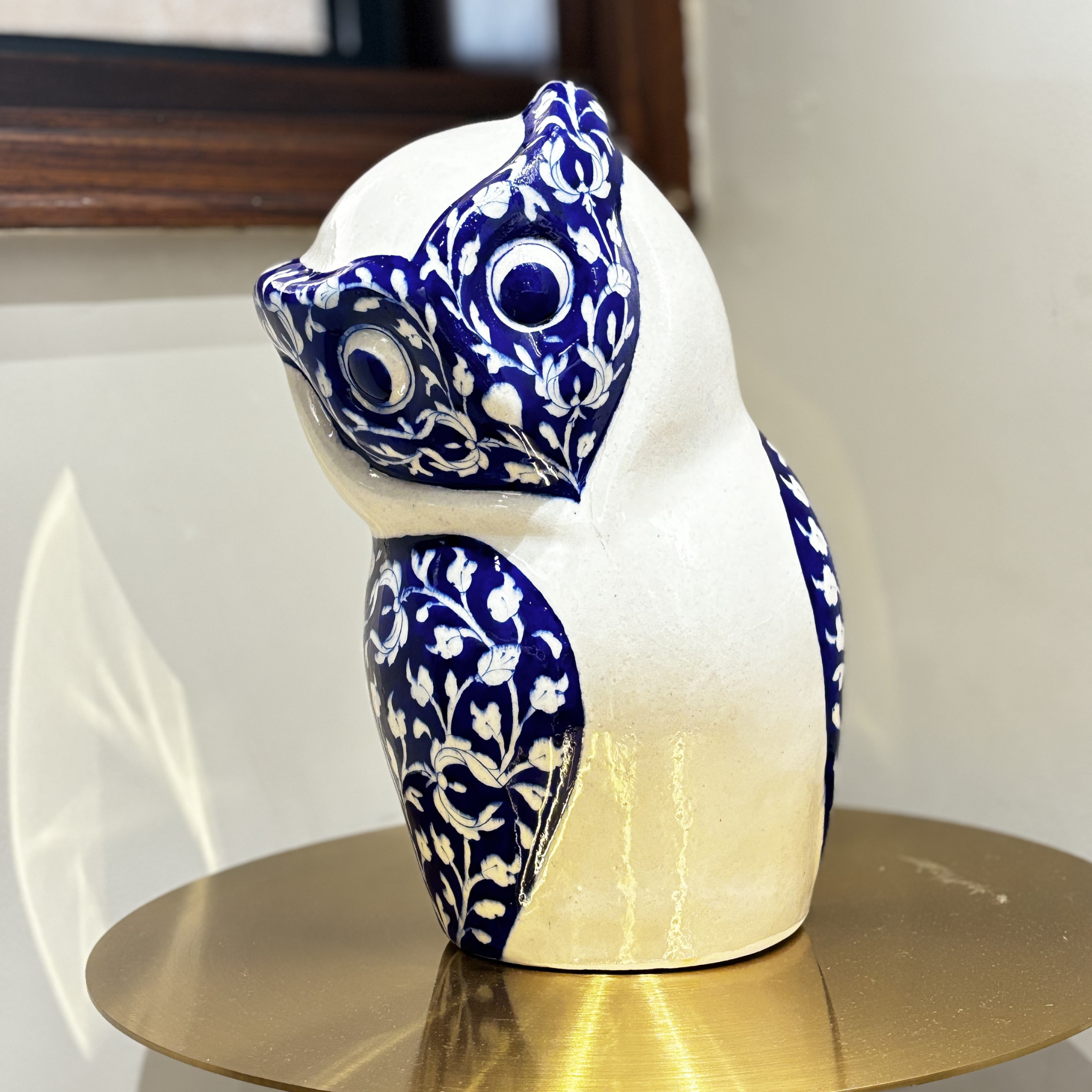 Luxury Owl Figurine – Blue