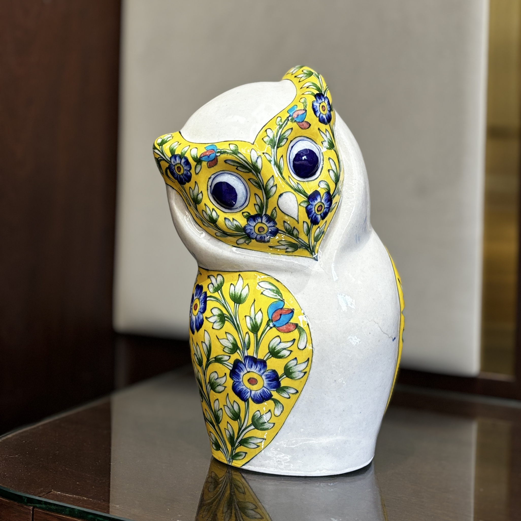 Luxury Owl Figurine – Yellow