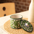 Blue Pottery Handcrafted Pickle Jar Big - Green