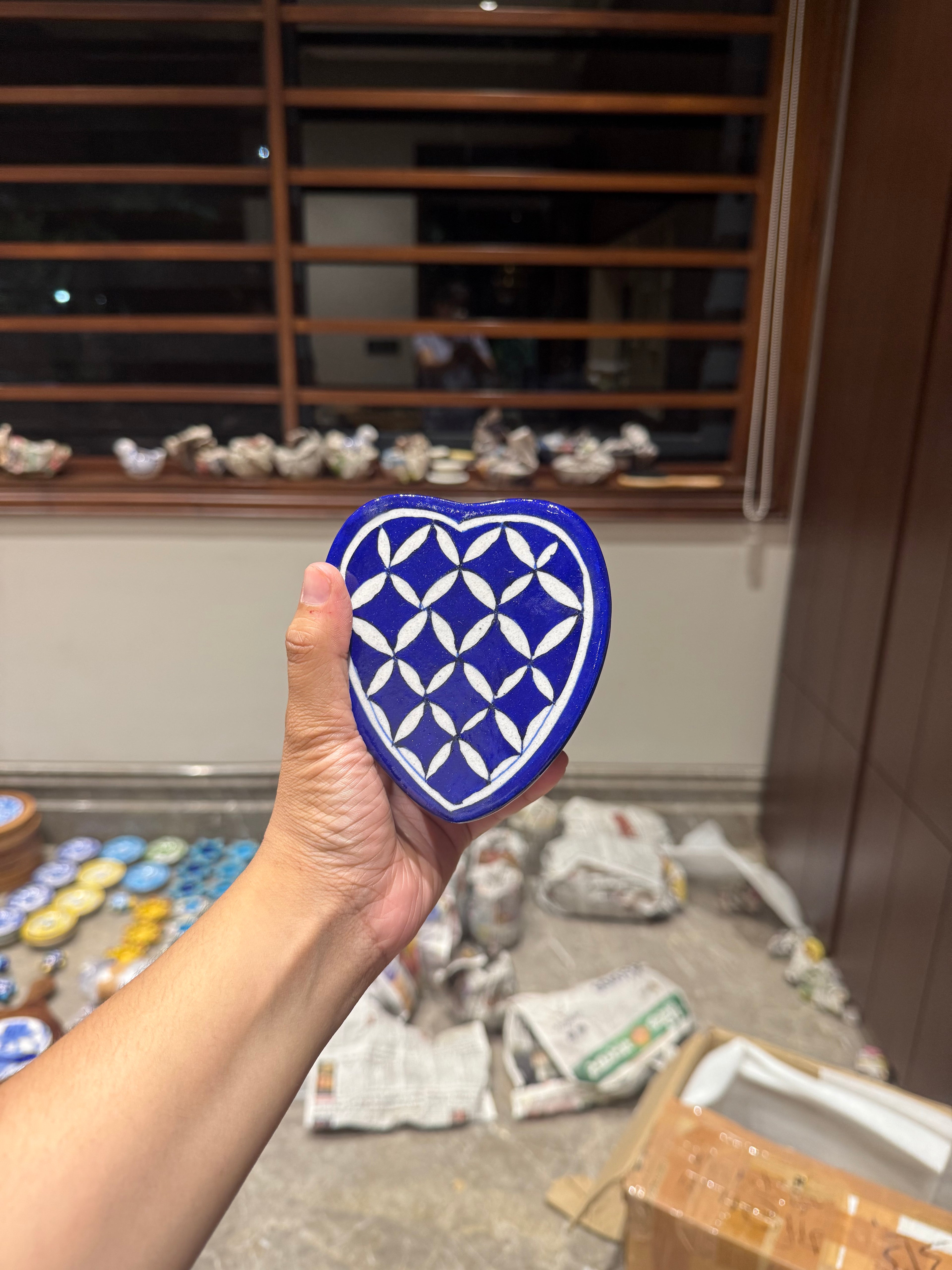 Leher Heart Trinket Box
