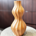 Handcrafted Terracotta Vase – Symmetric Cut Design