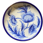 8 Inch Blue Pottery Wall Plate – Blue Marigold