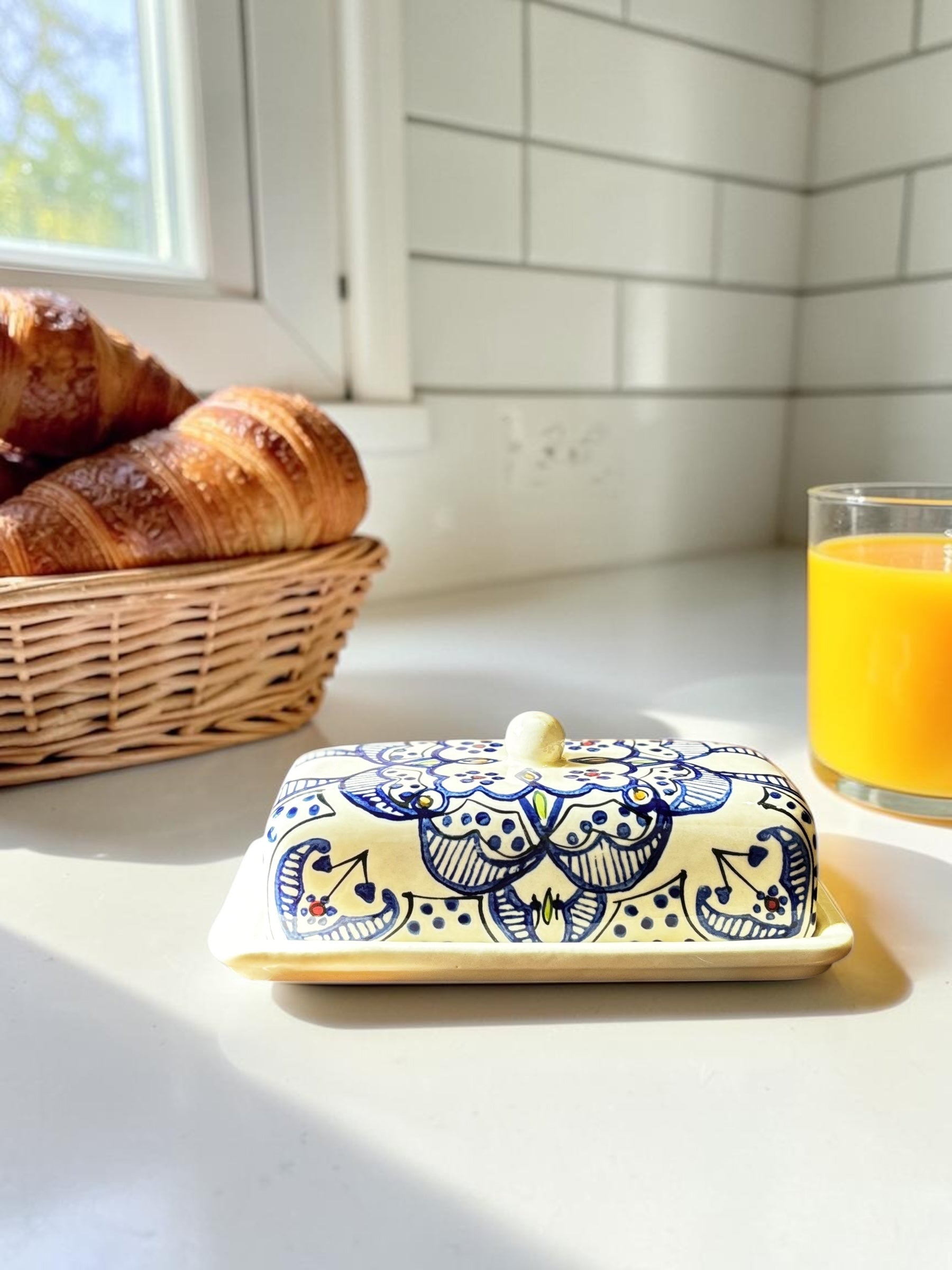 Indigo Mosaic Butter Tray