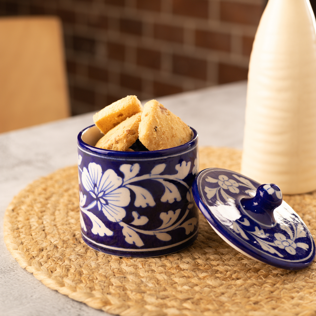 Blue Pottery Handcrafted Storage Jar big – Blue