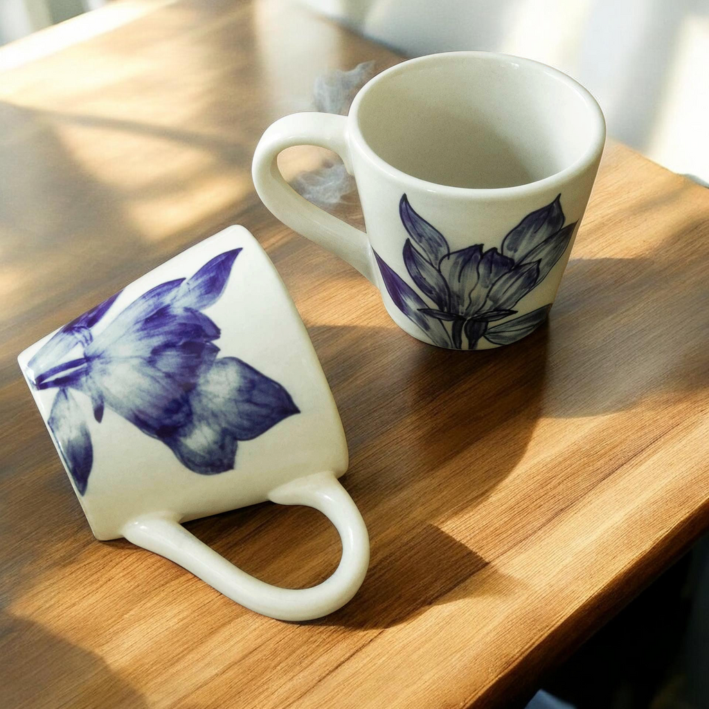 Fiore Ceramic Coffee Mug - Handcrafted Stoneware