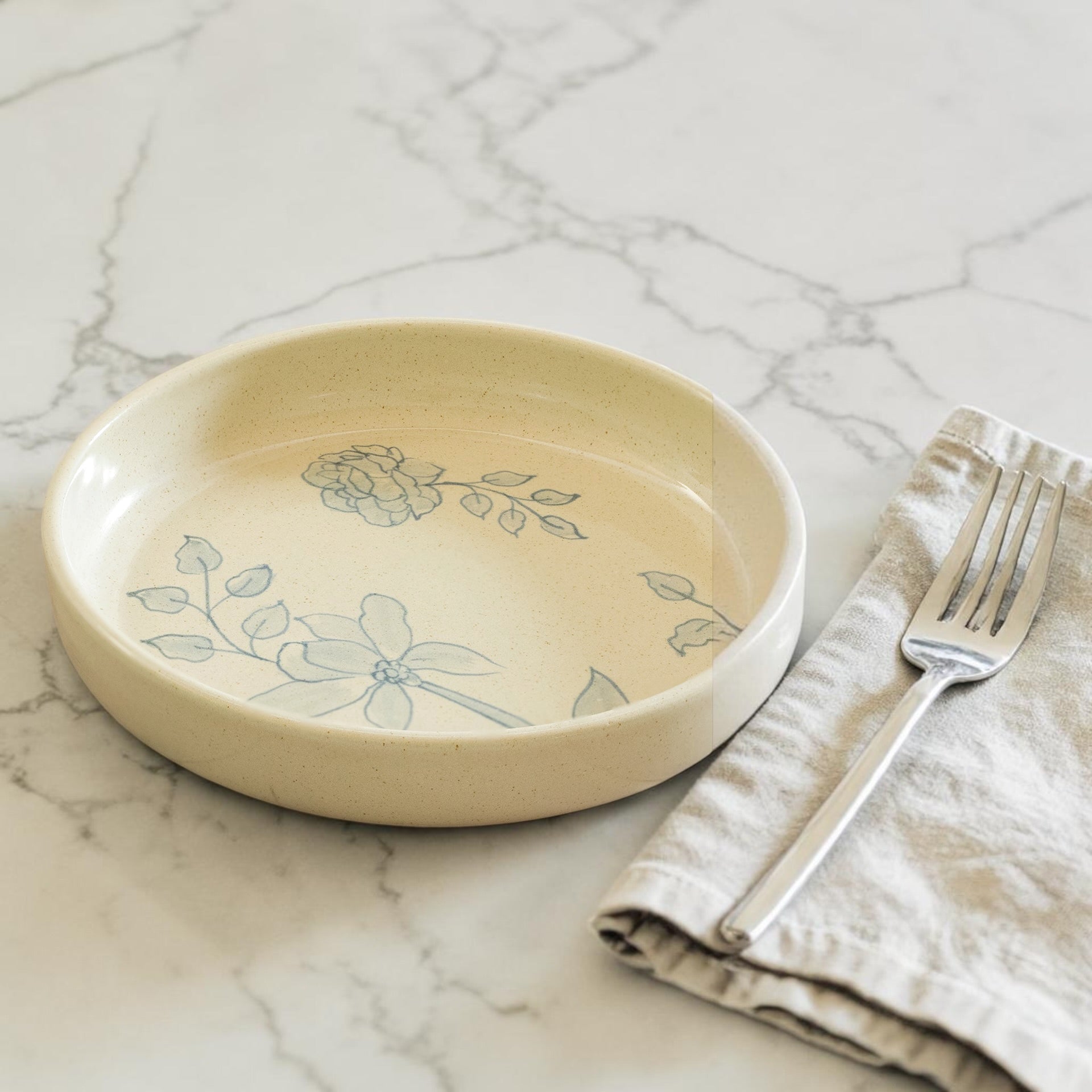 Ivara Ceramic Salad Bowl - Handcrafted Serving Bowl