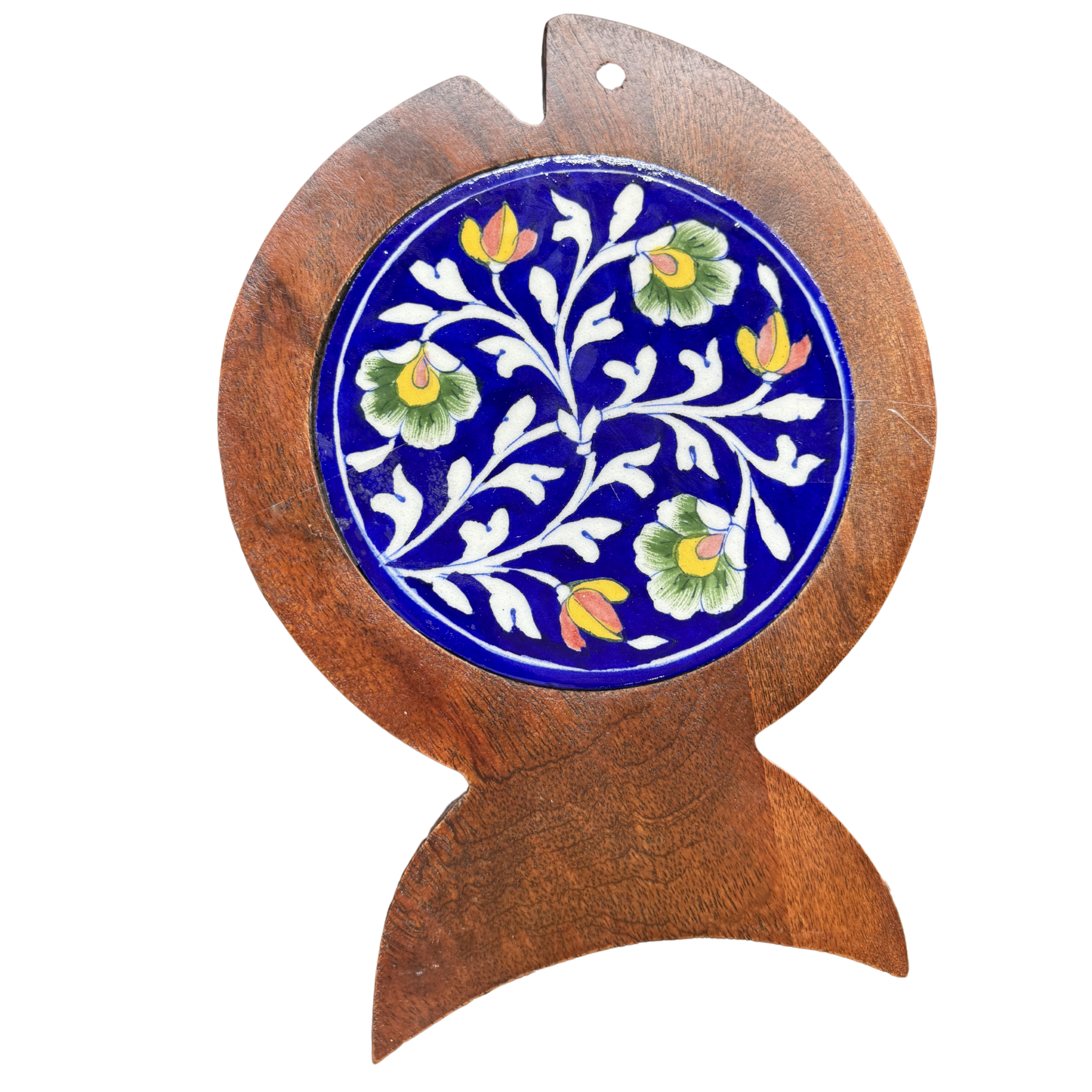 Fish-Shaped serving platter – Handcrafted Blue Pottery