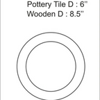 Circular Trivet & Serving Platter – Handcrafted Blue Pottery