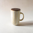Ceramic mug tall stripes
