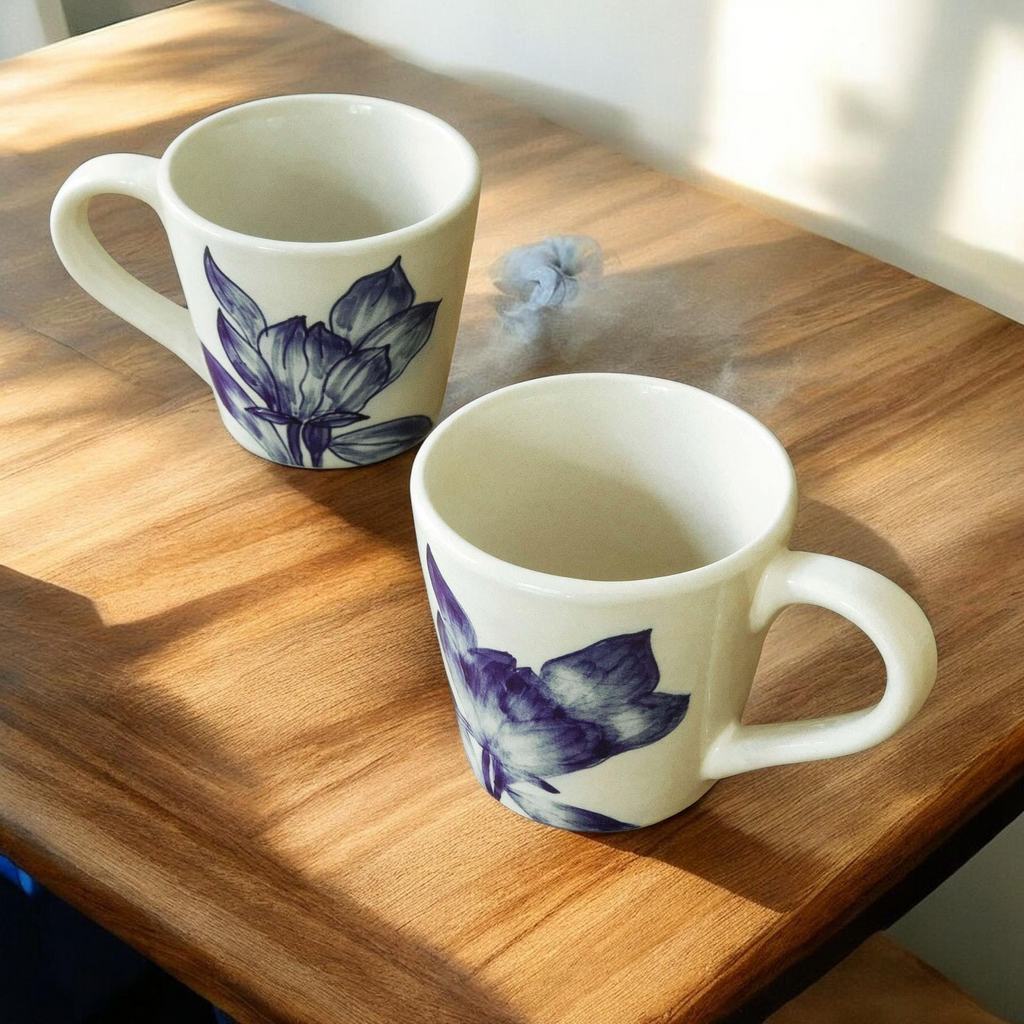 Fiore Ceramic Coffee Mug - Handcrafted Stoneware