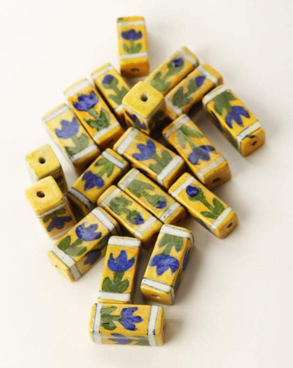 Beads - Blue Pottery Assorted (pack of 20)