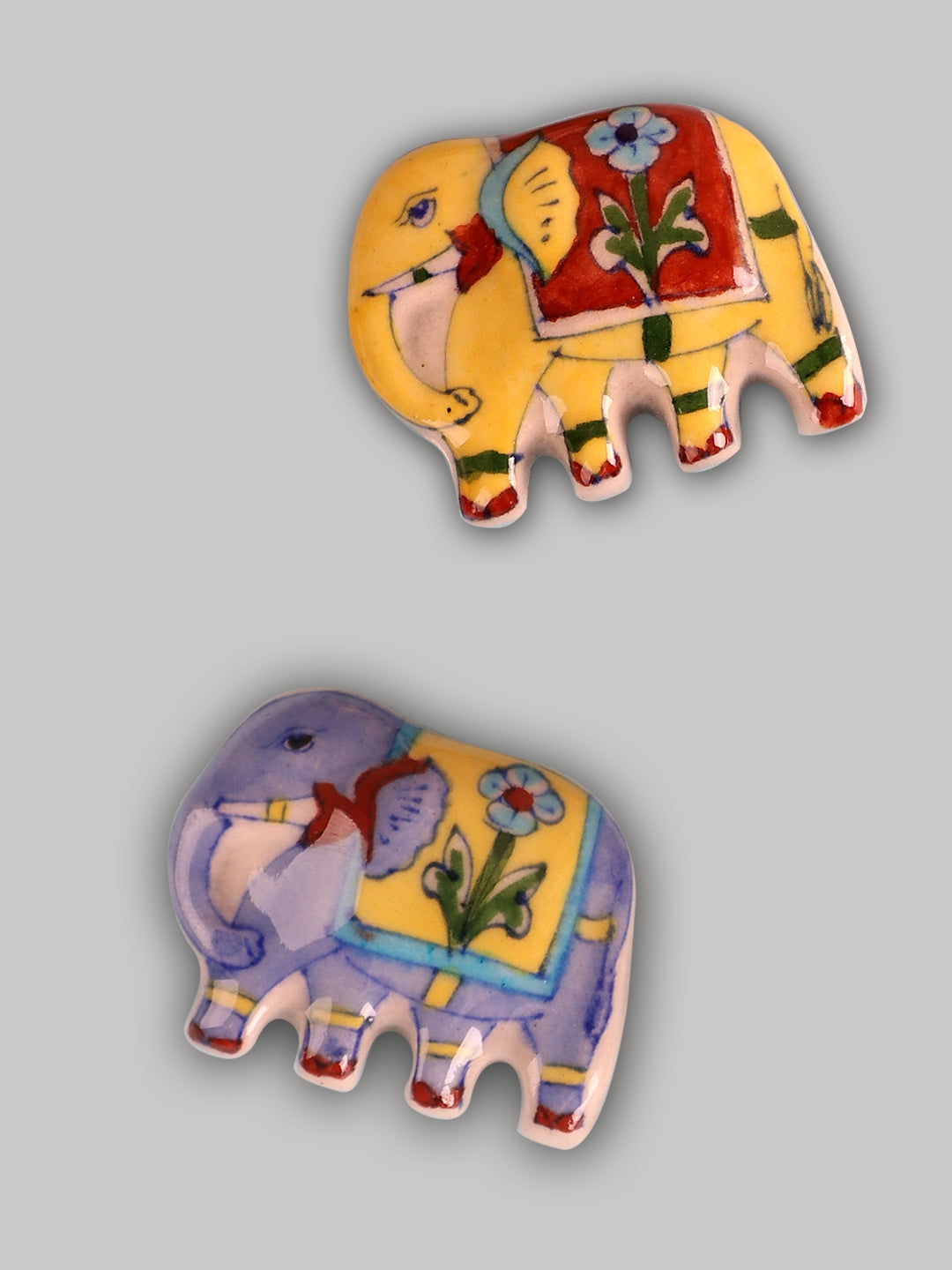 Blue Pottery Assorted Magnet - Pack of 4