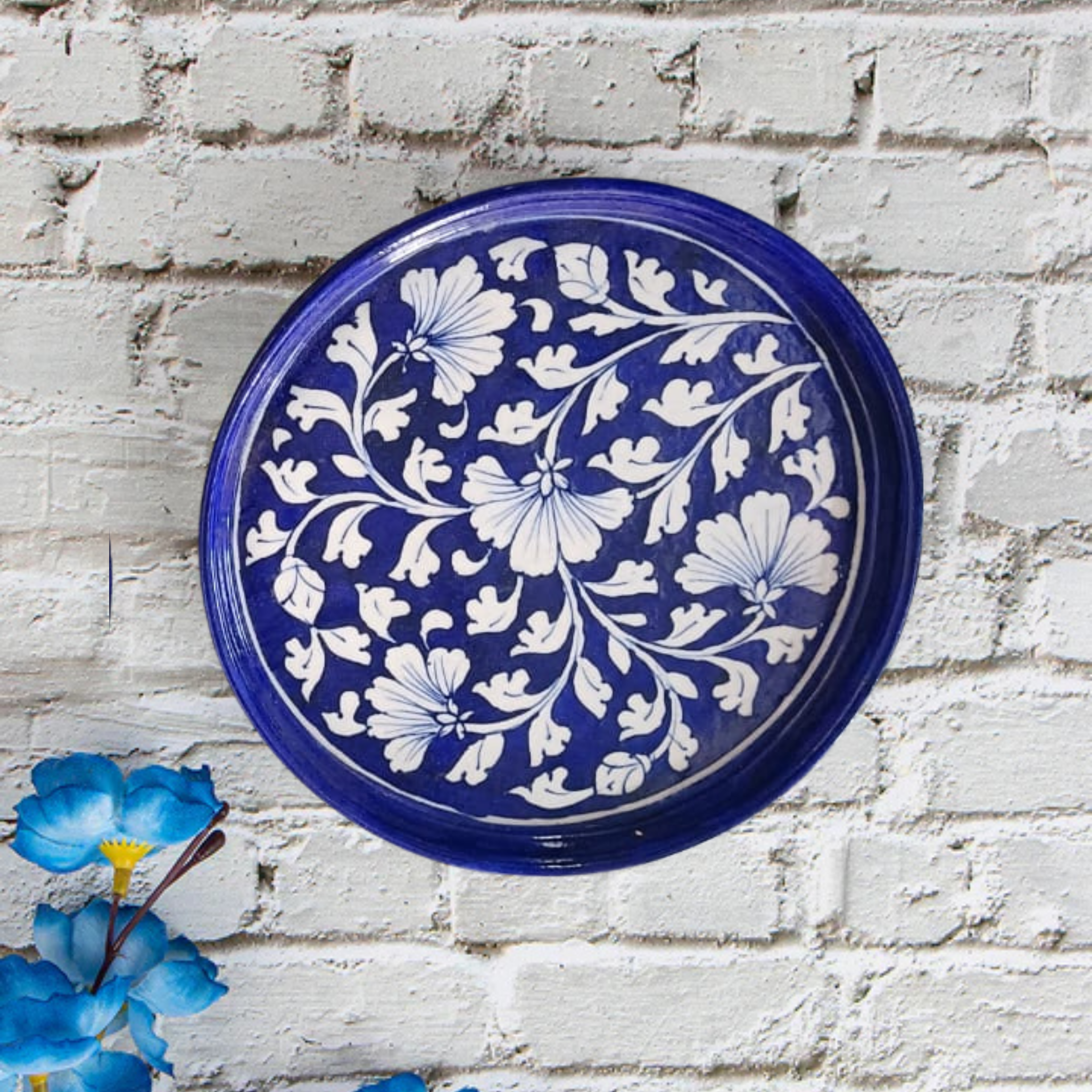 Royal Blue Thali – 8 Inch – Handcrafted Dining Plate