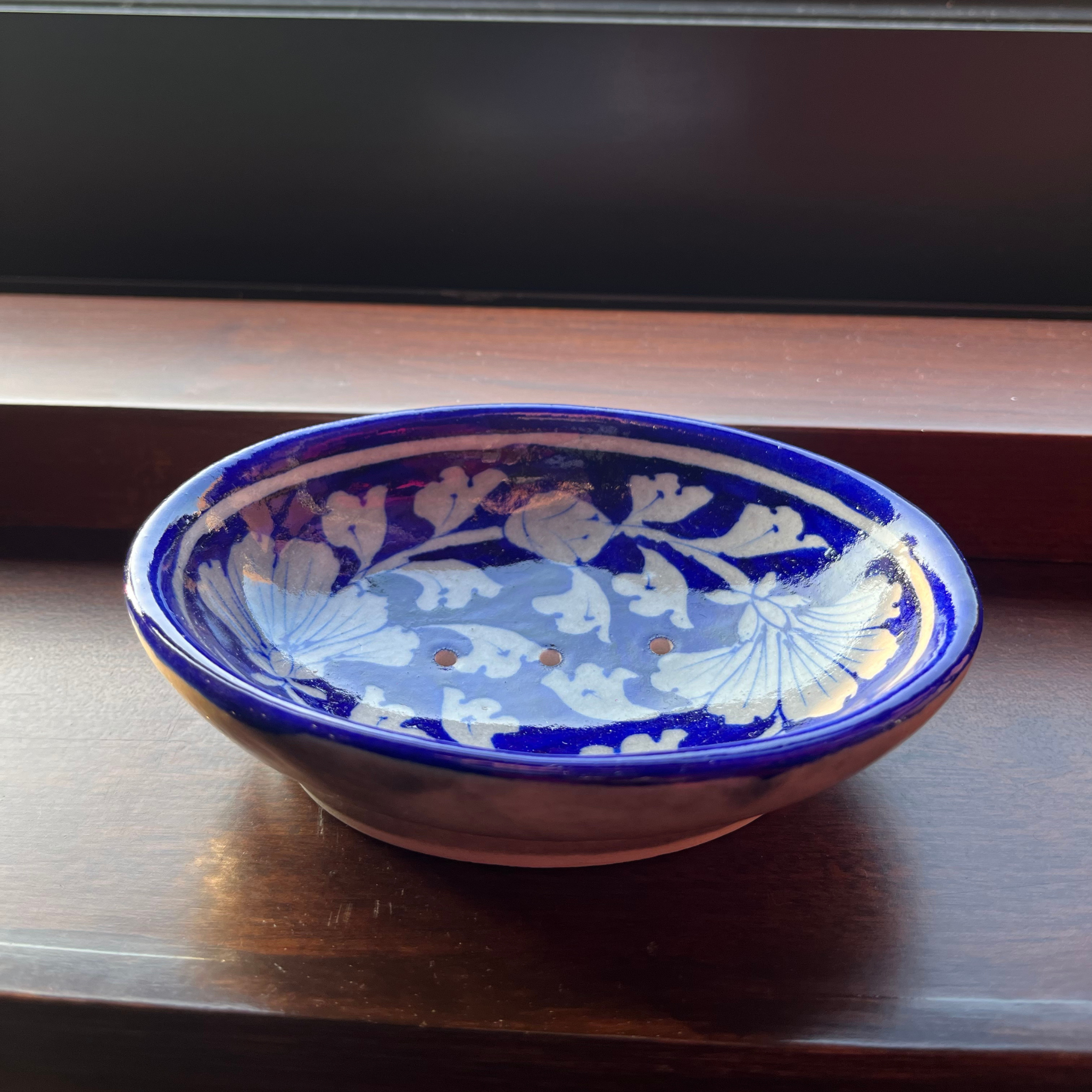 Soap Dish – Blue – Handcrafted Jaipur Blue Pottery
